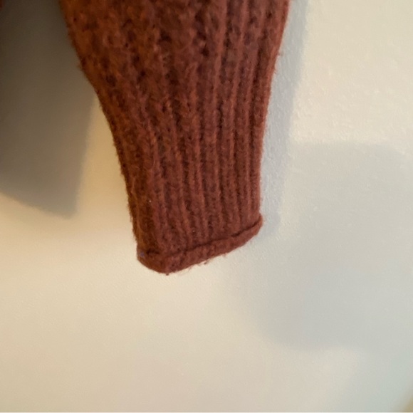 Madewell Rust Mock Turtle Knit Sweater size small - Picture 3 of 8